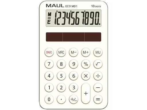 [90334357 1613334] Maul Taschenrechner ECO MD1 Weiss
