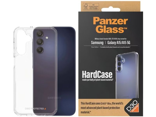 [90334458 1657692] Panzerglass Back Cover HardCase D3O Galaxy A15/Galaxy A15 5G Transparent