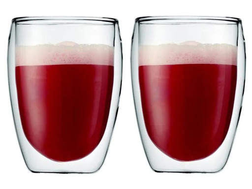 [90053593 357272] Bodum Thermobecher Pavina 350 ml, 2 Stück, Transparent