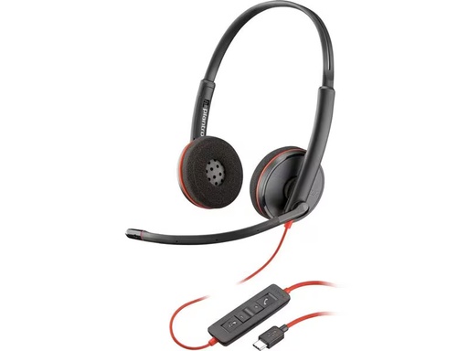 [90334614 1680489] Poly Headset Blackwire 3220 Duo USB-A/C