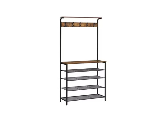 [90334653 1668531] VASAGLE Garderobenständer 31.5 cm x 183.5 cm, Braun/Schwarz
