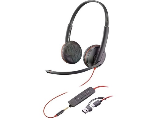 [90334677 1680493] Poly Headset Blackwire 3225 Duo USB-A/C