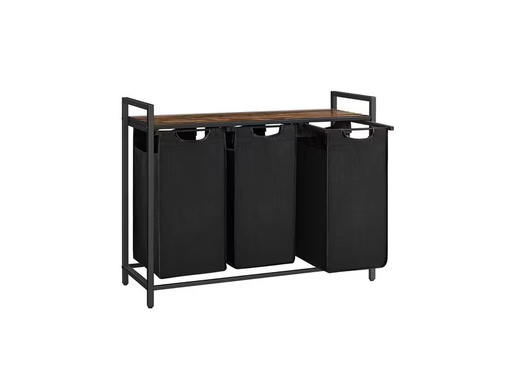 [90334761 1668503] Songmics Wäschekorb  38 l, Braun/Schwarz