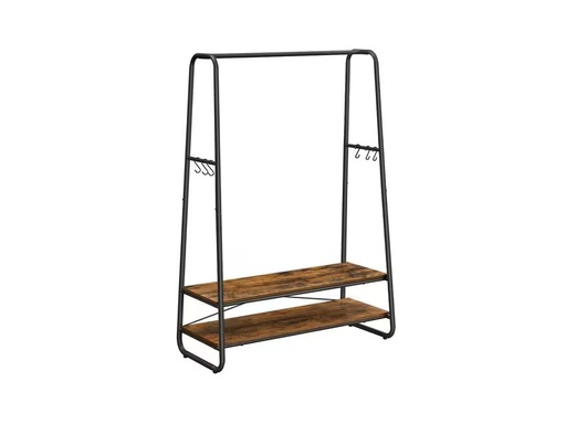 [90334781 1668506] VASAGLE Garderobenständer Vintage 160 cm, Braun/Schwarz
