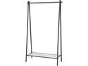 Songmics Garderobenständer 153 cm, Schwarz/Schwarz matt
