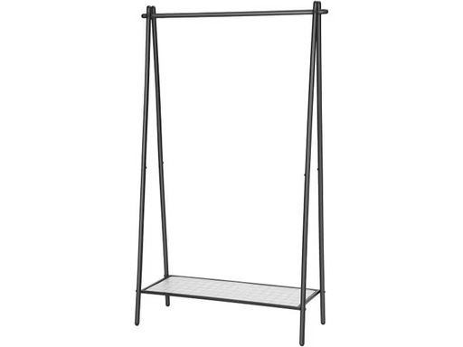 [90334802 1668513] Songmics Garderobenständer 153 cm, Schwarz/Schwarz matt