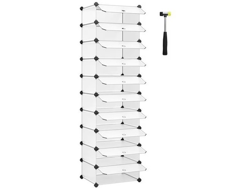 [90334823 1668502] Songmics Schuhschrank  43 cm x 173 cm, Schwarz/Weiss