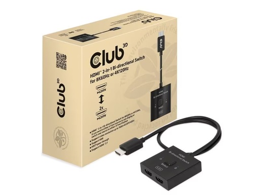 [90334861 1676268] Club 3D 2-Port Signalsplitter CSV-1384