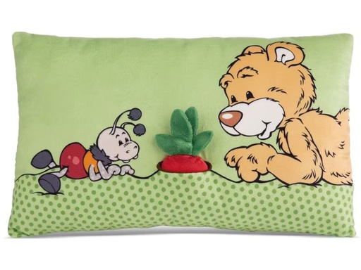[90334943 1661227] Nici Green Kissen Bär Mielo mit 2D Radieschen 43 x 25 cm