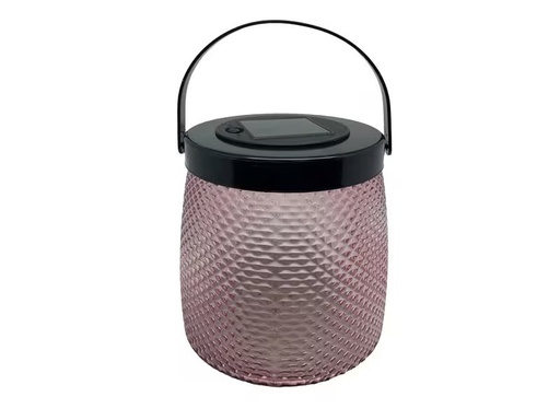 [90334951 1608217] Dameco Laterne LED Solar, 15.2 cm, Pink