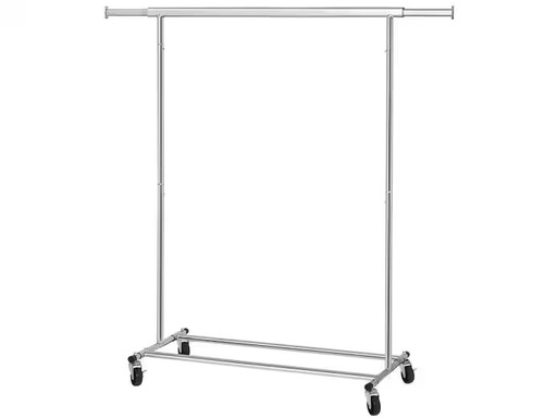 [90335037 1668501] Songmics Garderobenständer Verchromt 160 cm, Silber