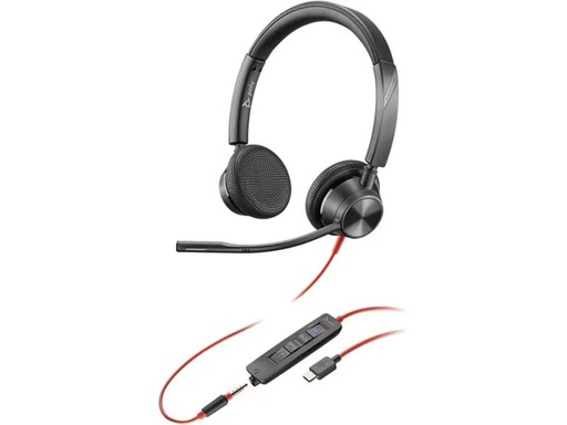 [90335130 1680501] Poly Headset Blackwire 3325 MS USB-A/C, Klinke, Schwarz