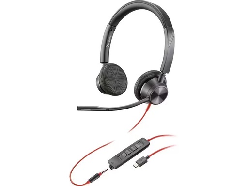 [90335148 1680498] Poly Headset Blackwire 3325 USB-A/C, Klinke, Schwarz