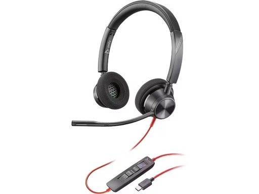[90335168 1680499] Poly Headset Blackwire 3320 MS USB-A/C, Schwarz