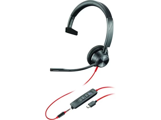 [90335174 1680500] Poly Headset Blackwire 3315 MS USB-A/C, Klinke, Schwarz