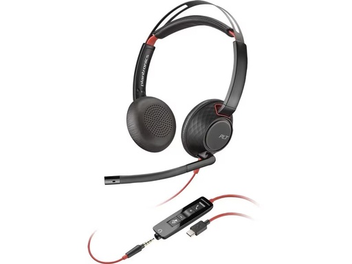 [90335183 1680504] Poly Headset Blackwire 5220 Duo USB-A/C