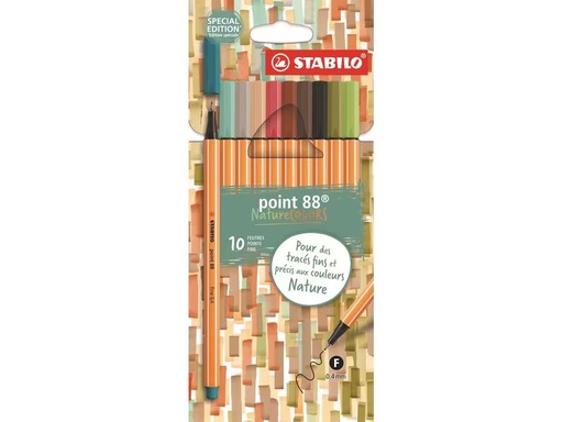 [90335354 1672827] STABILO Fineliner point 88 NatureColors 10er, Mehrfarbig