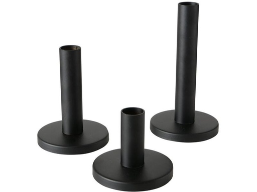 [90335355 1662965] Boltze Kerzenhalter Malko 3-teilig, Schwarz