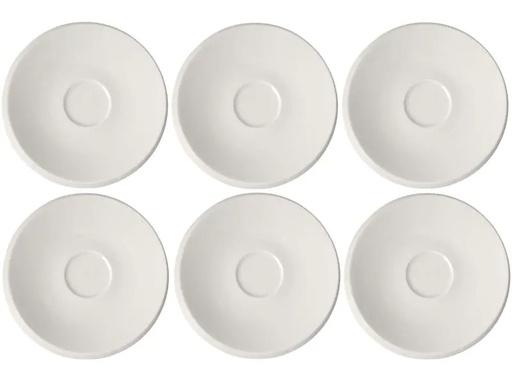 [90053711 1106934] Villeroy &amp; Boch Untertasse New Moon 6 Stück, Weiss