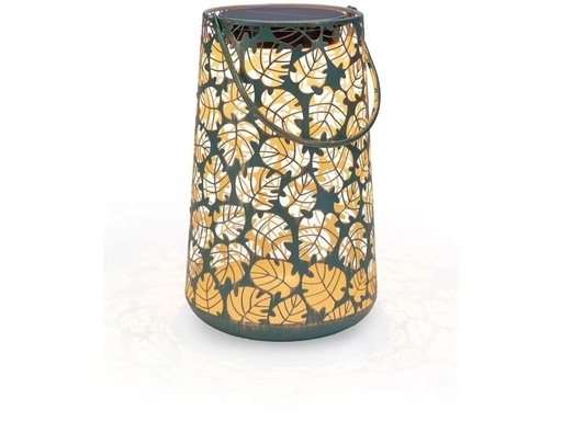 [90335956 1670208] STT Laterne Solar Antic Monstera, 32.5 cm, Dunkelgrün