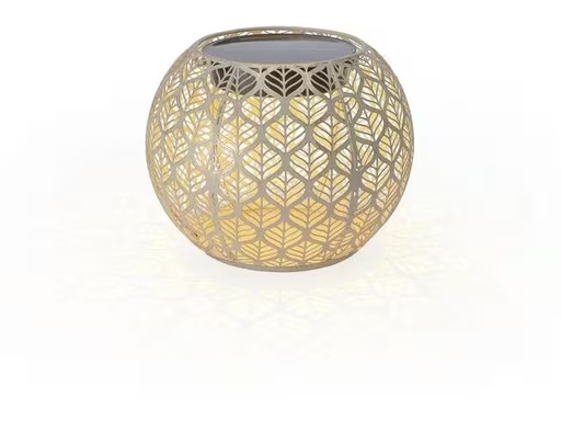 [90335957 1670241] STT Windlicht Solar Antic Globe Grafic Ø 22 cm, Hellbeige