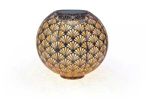 [90336048 1670225] STT Windlicht Solar Antic Ball Santana Ø 30 cm, Anthrazit