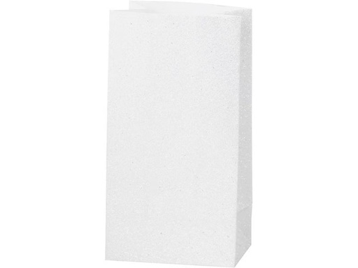 [90336151 1680297] Creativ Company Geschenktüte Glitzer 10 Stück, Weiss