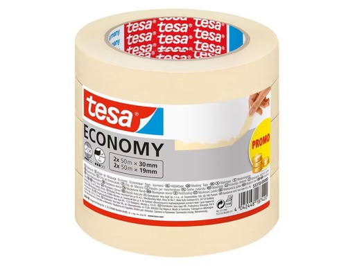 [90336168 1677200] tesa Abdeckband Masking Economy, Set 2x 50m x 30mm, 2x 50m x 19mm