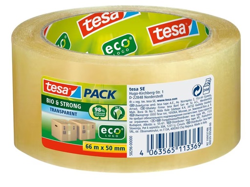 [90336175 1677225] tesa Klebeband Bio &amp; Strong 50 mm x 66 m, Transparent