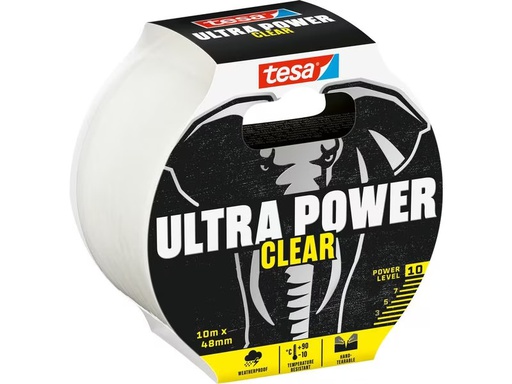 [90336176 1677243] tesa Gewebeband Ultra Power Clear, 10 m x 48 mm