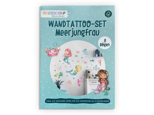 [90336248 1678087] Papierdrachen Wandtattoo-Set Meerjungfrau