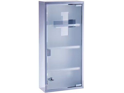 [90336276 1681485] Zeller Present Erste Hilfe Schrank 27 x 12 x 57 cm, Silber