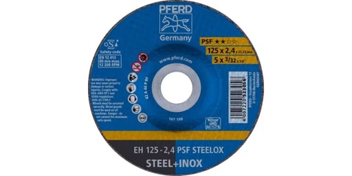 [90336437 1639543] Pferd Trennscheibe EH 125 x 2.4 x 22.23 mm gekröpft