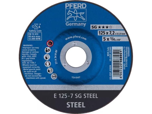 [90336474 1639539] Pferd Schruppscheiben E 125 x 7.2 x 22.23 mm