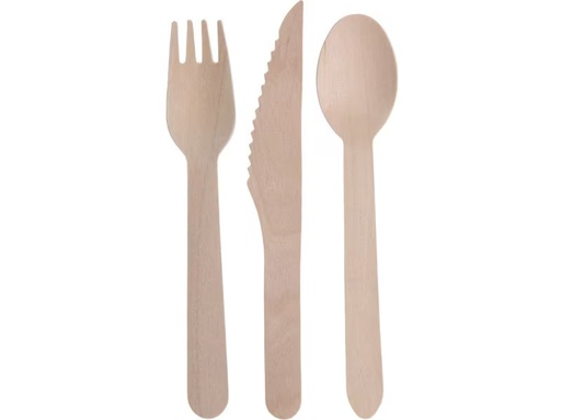 [90336508 1655317] FURBER Einweg-Besteckset 50 Stück Braun