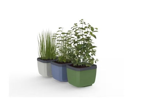 [90336558 1676398] Gusta Garden HERBS BUDDY Kräutertopf 3er Set Trecolore