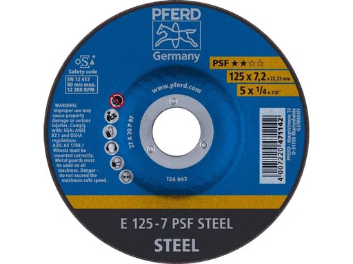 [90336574 1639540] Pferd Schruppscheiben E 125 x 7.2 x 22.23 mm