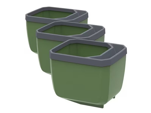[90336615 1666851] Gusta Garden HERBS BUDDY Kräutertopf 3er Set Grün