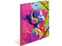 HERMA Gummibandmappe Music Girl A4, Karton, mit Innendruck