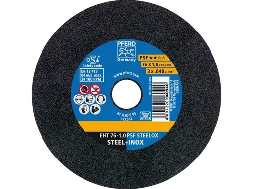 [90336688 1639550] Pferd Trennscheibe EHT 76 x 1.0 x 10 mm gerade