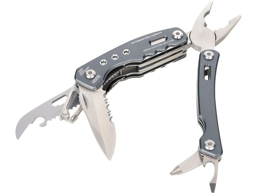 [90336974 1684937] Troika Taschenmesser Rucksack Tool mit 15 Funktionen, Grau