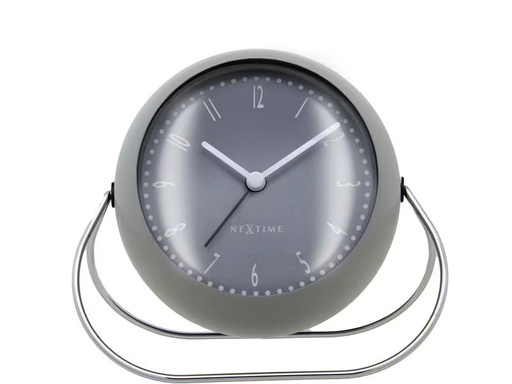 [90337016 1646992] NeXtime Klassischer Wecker Bubble Grau