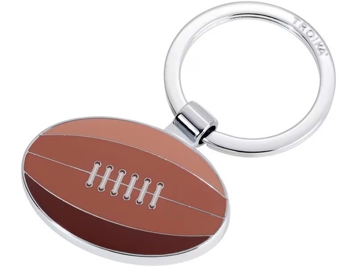 [90337031 1684945] Troika Schlüsselanhänger Rugby Braun/Silber