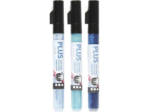 [90053846 981588] Creativ Company Acrylmarker Plus Color 3er Set, Blautöne