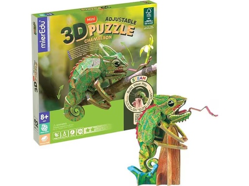 [90337129 1685117] mierEdu 3D Puzzle Mini – Chamäleon