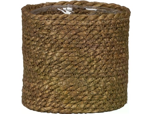 [90337178 1648703] scheurich Pflanzengefäss mit Folie 15 x 13 cm,  Dunkelbraun