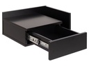 AC Design Nachttisch Ashlan 40 cm x 16.5 cm, Schwarz glanz
