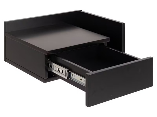 [90337200 1675820] AC Design Nachttisch Ashlan 40 cm x 16.5 cm, Schwarz glanz