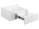 AC Design Nachttisch Ashlan 40 cm x 16.5 cm, Weiss glanz