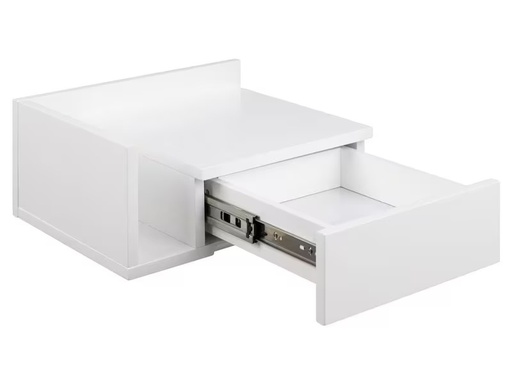 [90337216 1675819] AC Design Nachttisch Ashlan 40 cm x 16.5 cm, Weiss glanz